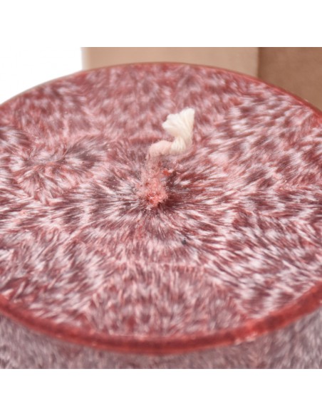 CANDELA CERA DI PALMA BORDEAUX (cilindro) 6,5X10 cm