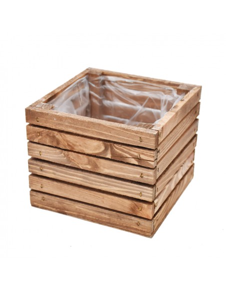 CASSETTINA CUBO PORTAVASO "ARNO" MARRONCINO