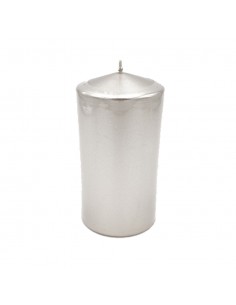 CANDELA MOCCOLO ARGENTO H. 10 Cm