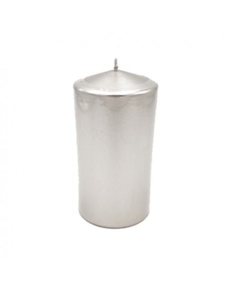 CANDELA MOCCOLO ARGENTO H. 10 Cm