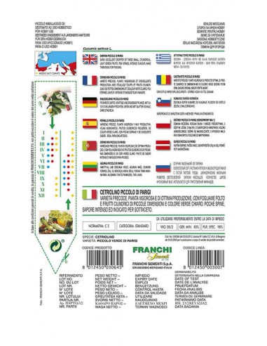 SEMI DI CETRIOLO PICCOLO VERDE DI  PARIGI da sottaceto
