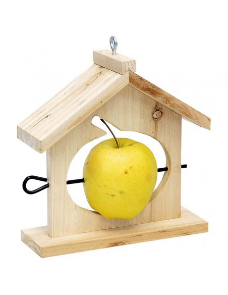 MANGIATOIA PER UCCELLINI IN LEGNO CM 6X18XH20