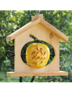 MANGIATOIA PER UCCELLINI IN LEGNO CM 6X18XH20 2