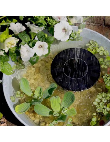 FONTANA TONDA A PANNELLO SOLARE DA ESTERNO DIA16.00-H3.50CM