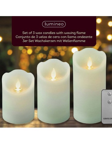 CANDELA CON EFFETTO FIAMMA ONDULANTE A LED  BO INDOOR  MIX DIA7.50-H15.00CM-1L