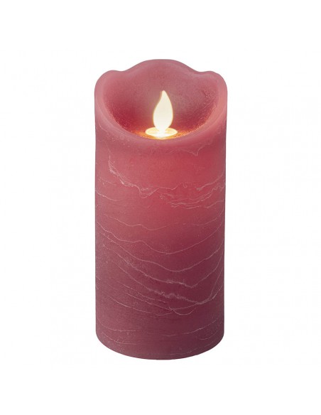CANDELA EFFETTO FIAMMA ONDULANTE A LED BORDEAUX