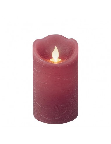 CANDELA EFFETTO FIAMMA ONDULANTE A LED BORDEAUX