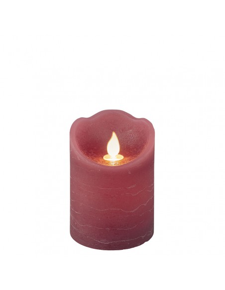 CANDELA EFFETTO FIAMMA ONDULANTE A LED BORDEAUX
