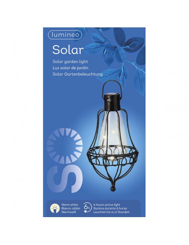 ILLUMINAZIONE LAMPADA A SOSPENSIONE LED CON PANNELLO SOLARE DIA10.80-H21.00CM-5L