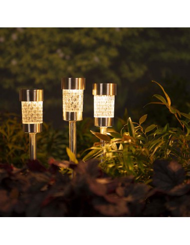 ILLUMINAZIONE PALETTO INOX SOLARE LUCE FISSA