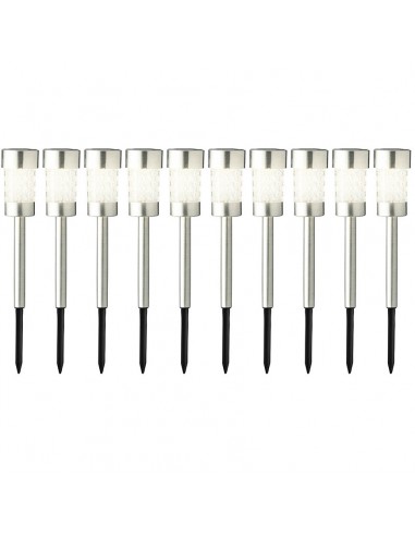 ILLUMINAZIONE PALETTO INOX SOLARE LUCE FISSA