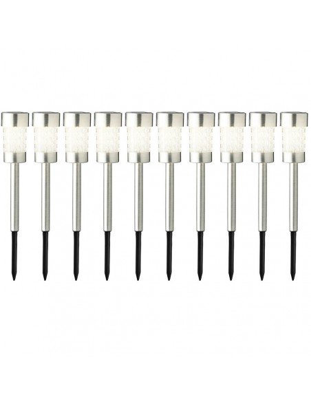 ILLUMINAZIONE PALETTO INOX SOLARE LUCE FISSA