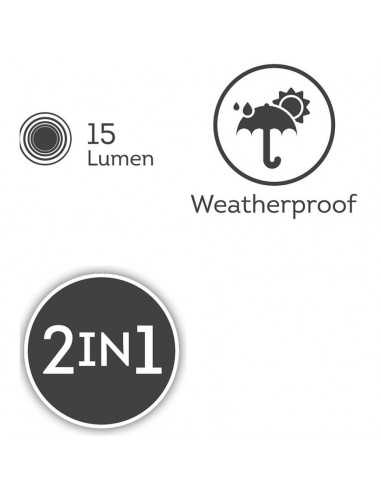 LAMPADA SOLARE IRON FIXED GRIGIO D 15-H15.00 CM