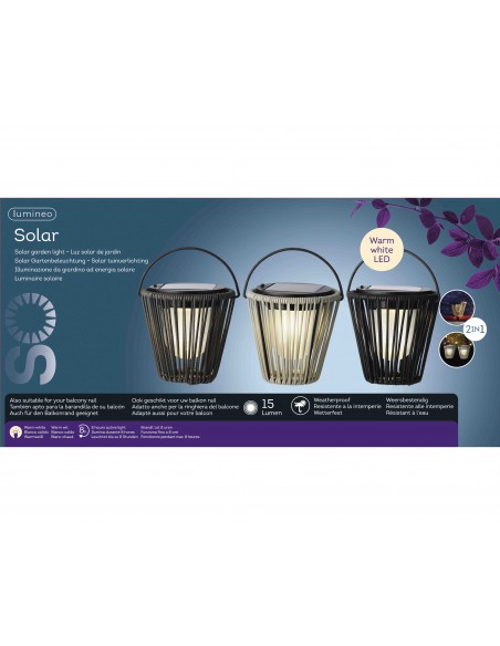 LAMPADA SOLARE IRON FIXED GRIGIO D 15-H15.00 CM
