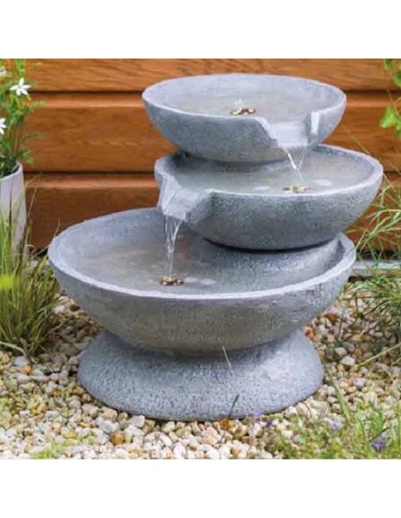 FONTANA DA ESTERNO A LED 3 CIOTOLE  43X54X38CM