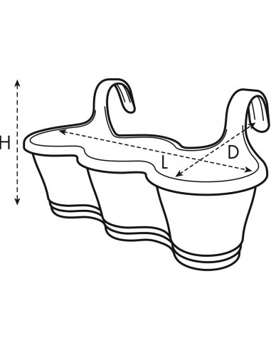 VASO CORSICA EASY HANGER TRIO ANTHRACITE