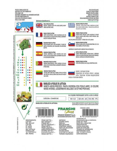 SEMI BASILICO FOGLIE LATTUGA