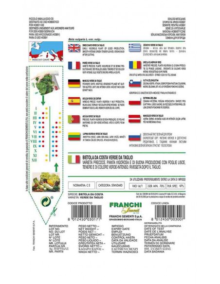 SEMI BIETA COMUNE DA TAGLIO foglie tenere e croccanti