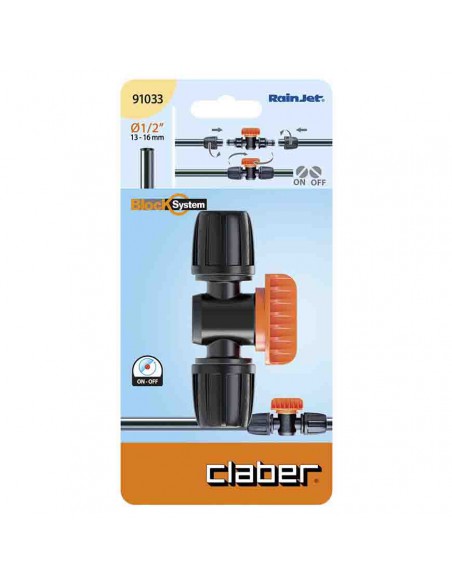 RUBINETTO PER TUBO COLLETTORE 16 MM CLABER