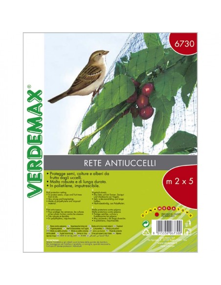 RETE ANTIUCCELLI 2x5 METRI CONFEZIONE SINGOLA