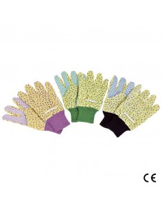 GUANTI DA GIARDINO IN COTONE FANTASIA MISURA M