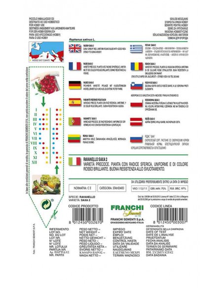SEMI DI RAVANELLO SAXA 2 per un raccolto rapido, Gusto