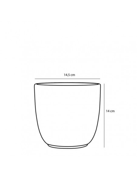 COPRIVASO CERAMICA TUSCA WHITE MATT - H14XD14,5CM