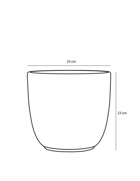 COPRIVASO CERAMICA TUSCA WHITE MATT - H23XD25CM