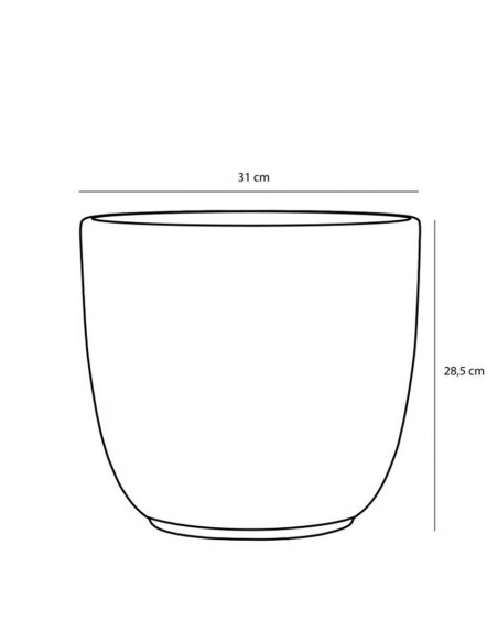 COPRIVASO CERAMICA TUSCA WHITE MATT - H28,5XD31CM