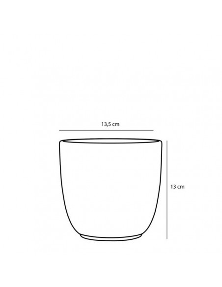 COPRIVASO CERAMICA TUSCA BLACK MATT - H13XD13,5CM
