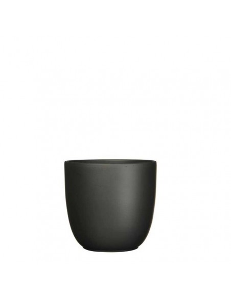 COPRIVASO CERAMICA TUSCA BLACK  H 18,5XD 19,5CM