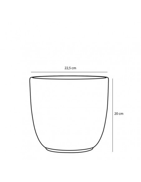 COPRIVASO CERAMICA TUSCA RED - H20XD22,5 cm