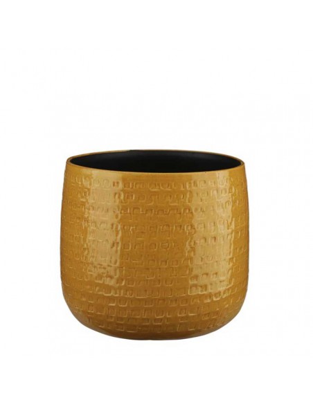 COPRIVASO CERAMICA FLOYD OCHRE - H23,5XD28CM