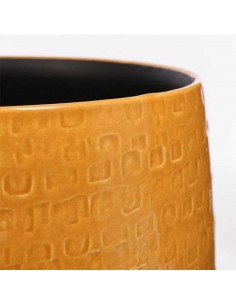 COPRIVASO CERAMICA FLOYD OCHRE - H23,5XD28CM 2