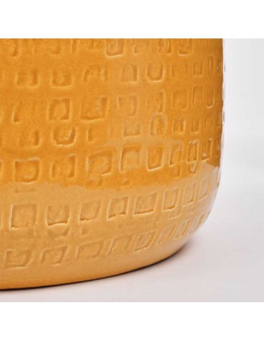 COPRIVASO CERAMICA FLOYD OCHRE - H23,5XD28CM