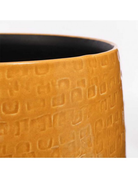 COPRIVASO CERAMICA FLOYD OCHRE - H50XD25CM