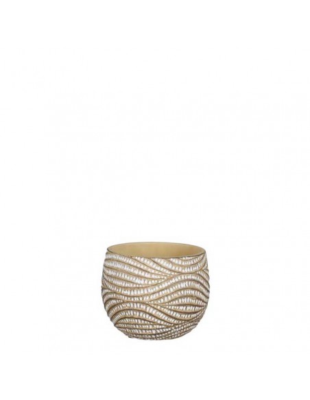 COPRIVASO CERAMICA HENDRICK CREAM - H11XD13,5CM