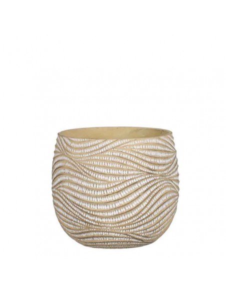 COPRIVASO CERAMICA HENDRICK  CREAM - H19XD21,5CM