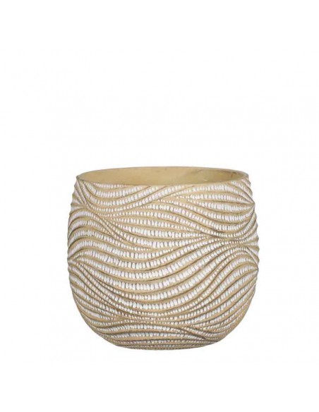 COPRIVASO CERAMICA HENDRICK  CREAM - H20XD23,5CM
