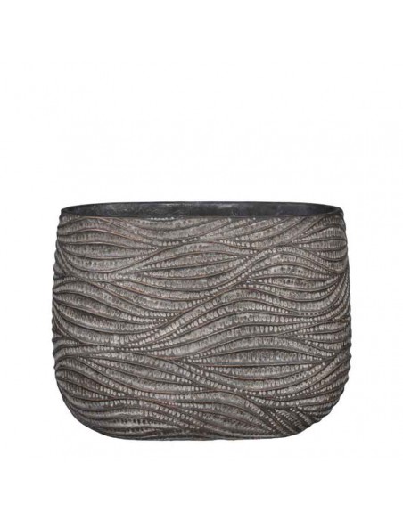 COPRIVASO CERAMICA HENDRICK OVAL BROWN - L 28