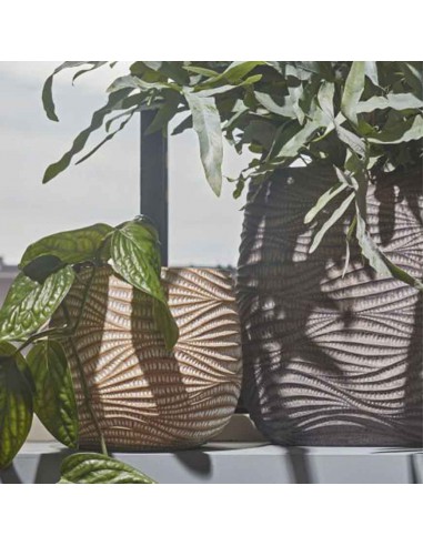 COPRIVASO CERAMICA HENDRICK  OVAL BROWN - L 42