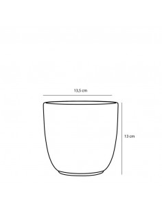 COPRIVASO CERAMICA TUSCA WHITE MATT - H13XD13,5 cm 2