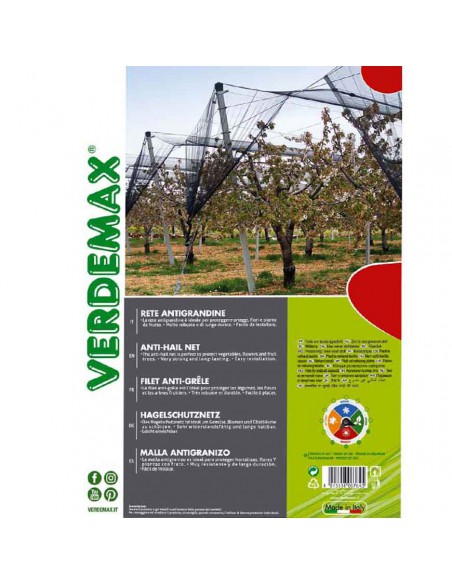 RETE ANTIGRANDINE 2x10 METRI IN BUSTA VERDEMAX