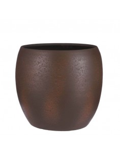 COPRIVASO LESTER RUST STONE - H35XD38CM