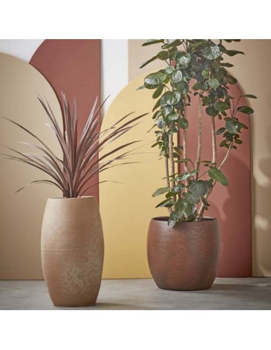 COPRIVASO LESTER RUST STONE - H35XD38CM