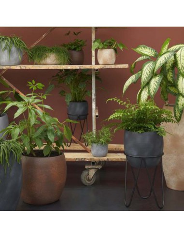 COPRIVASO LESTER RUST STONE - H35XD38CM