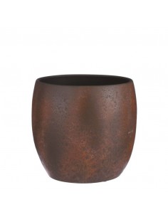 COPRIVASO LESTER RUST STONE - H31XD33CM