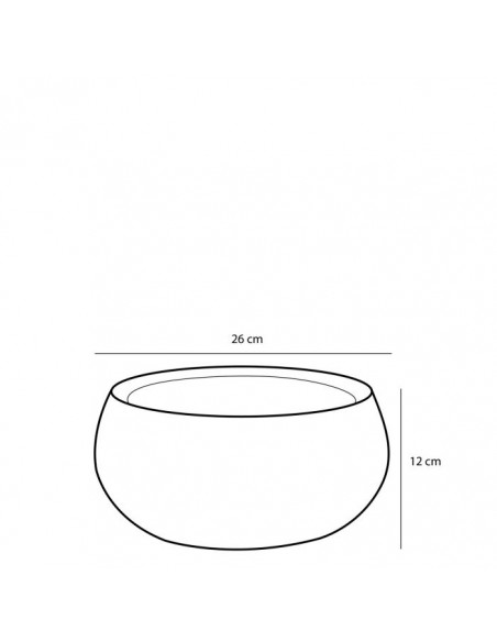 VASO CERAMICA DOURO WHITE - H12XD26 cm