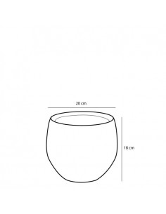 COPRIVASO CERAMICA DOURO WHITE - H18XD20 cm 2