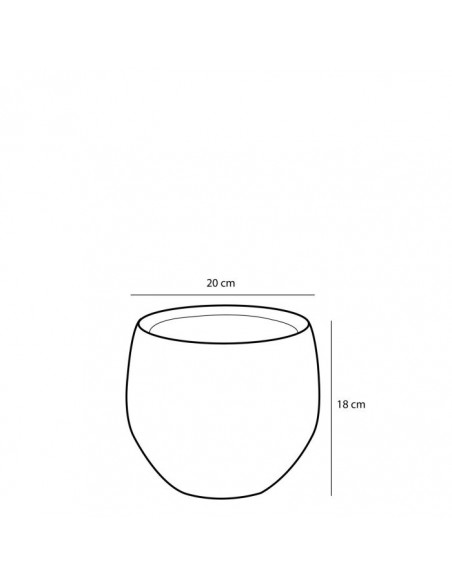 COPRIVASO CERAMICA DOURO WHITE - H18XD20 cm